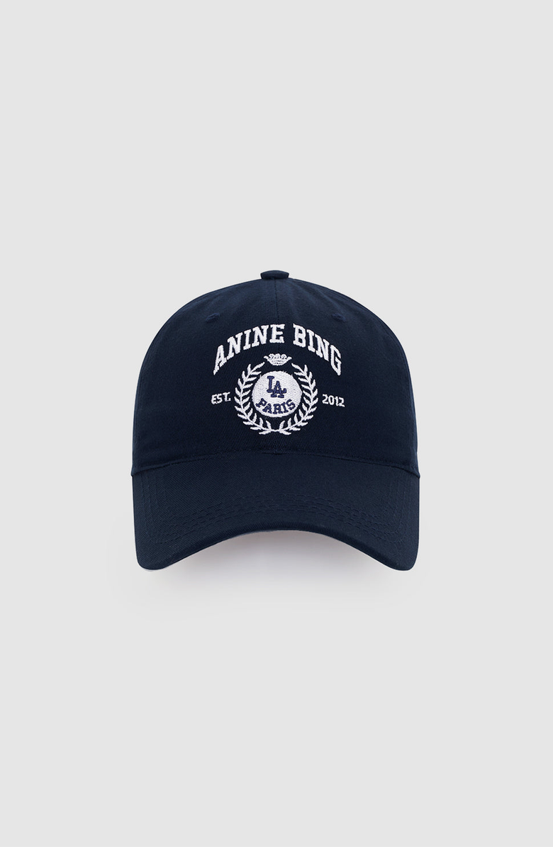 ANINE BING Jeremy Collegiate Baseball Cap, Main, color, Navy Blue