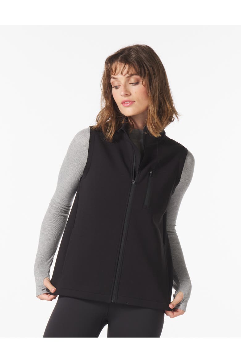 Women's Scuba Knit Vest, Main, color, Black