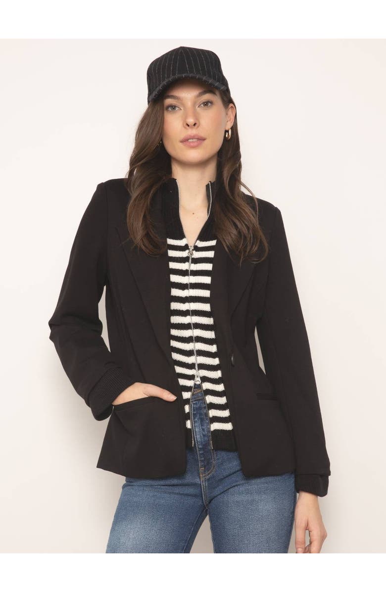 Central Park West Avalon Turtleneck Dickie Blazer, Main, color, 