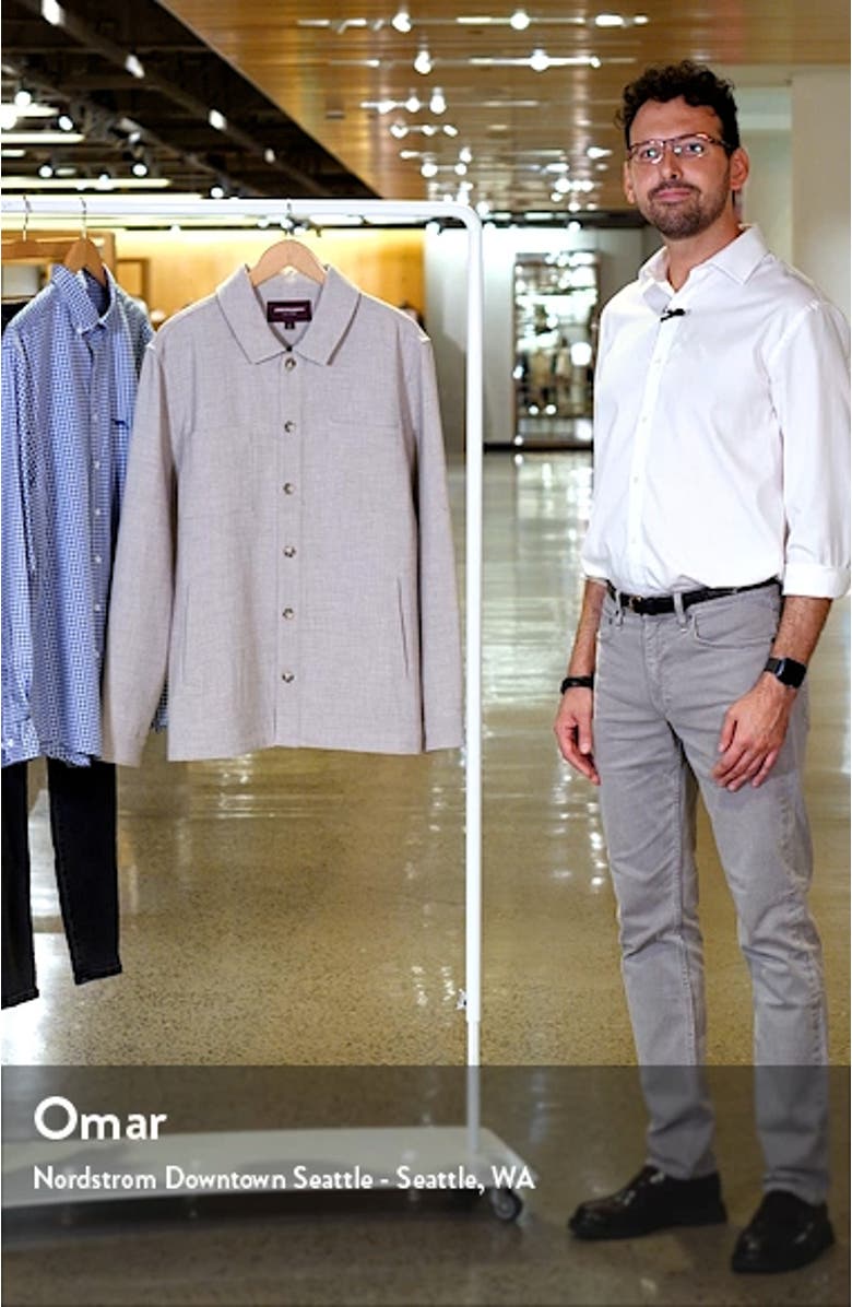 Heathered Double Cloth Shirt Jacket, sales video thumbnail