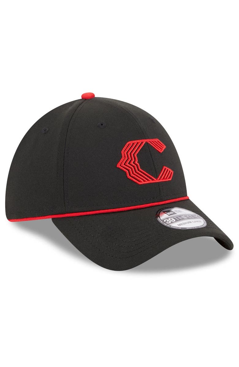 New Era Men's New Era  Black Cincinnati Reds 2023 City Connect 39THIRTY Flex Fit Hat, Alternate, color, Black