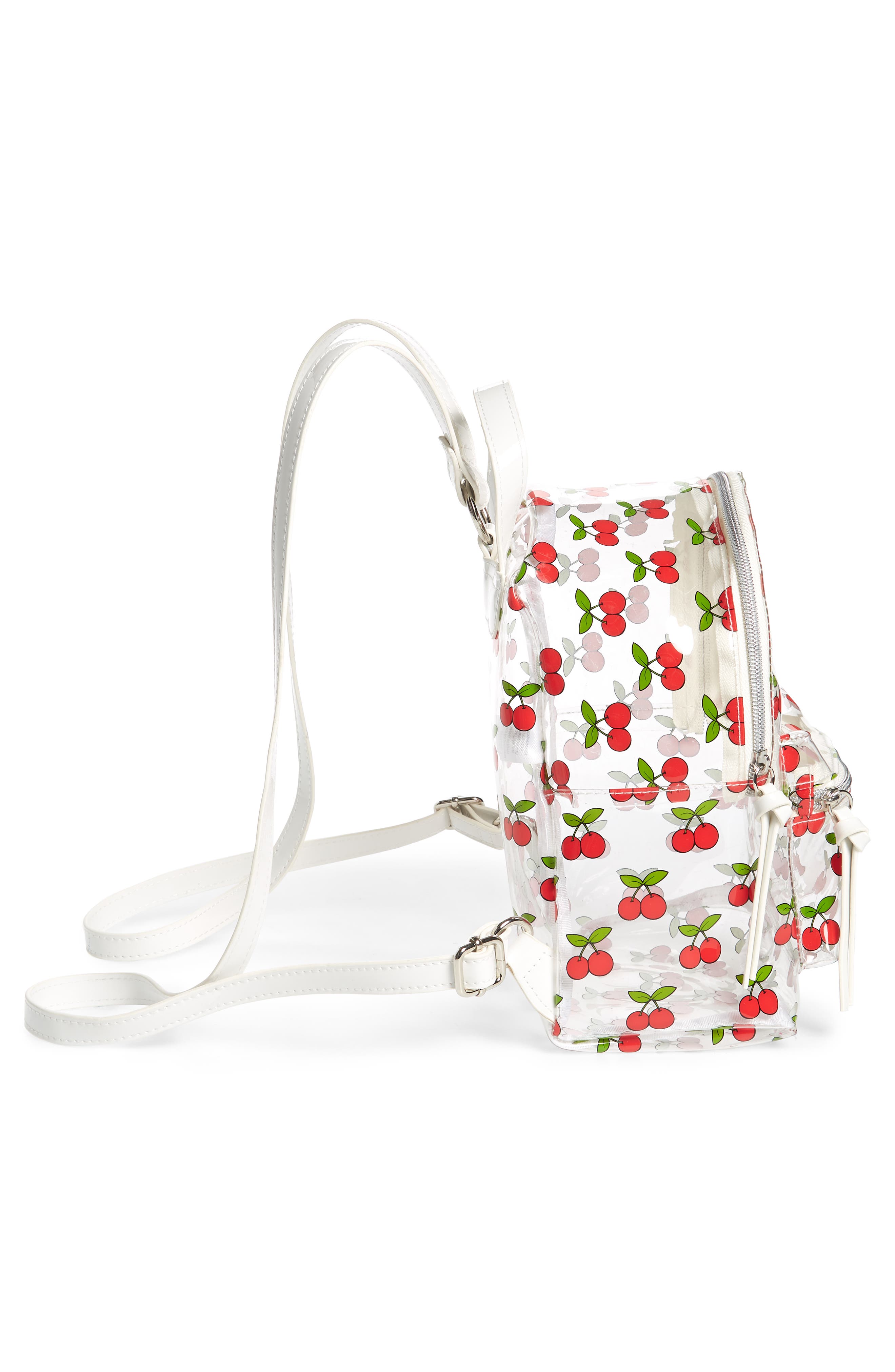 BP. Transparent Cherry Print Mini Convertible Backpack, Alternate, color, 