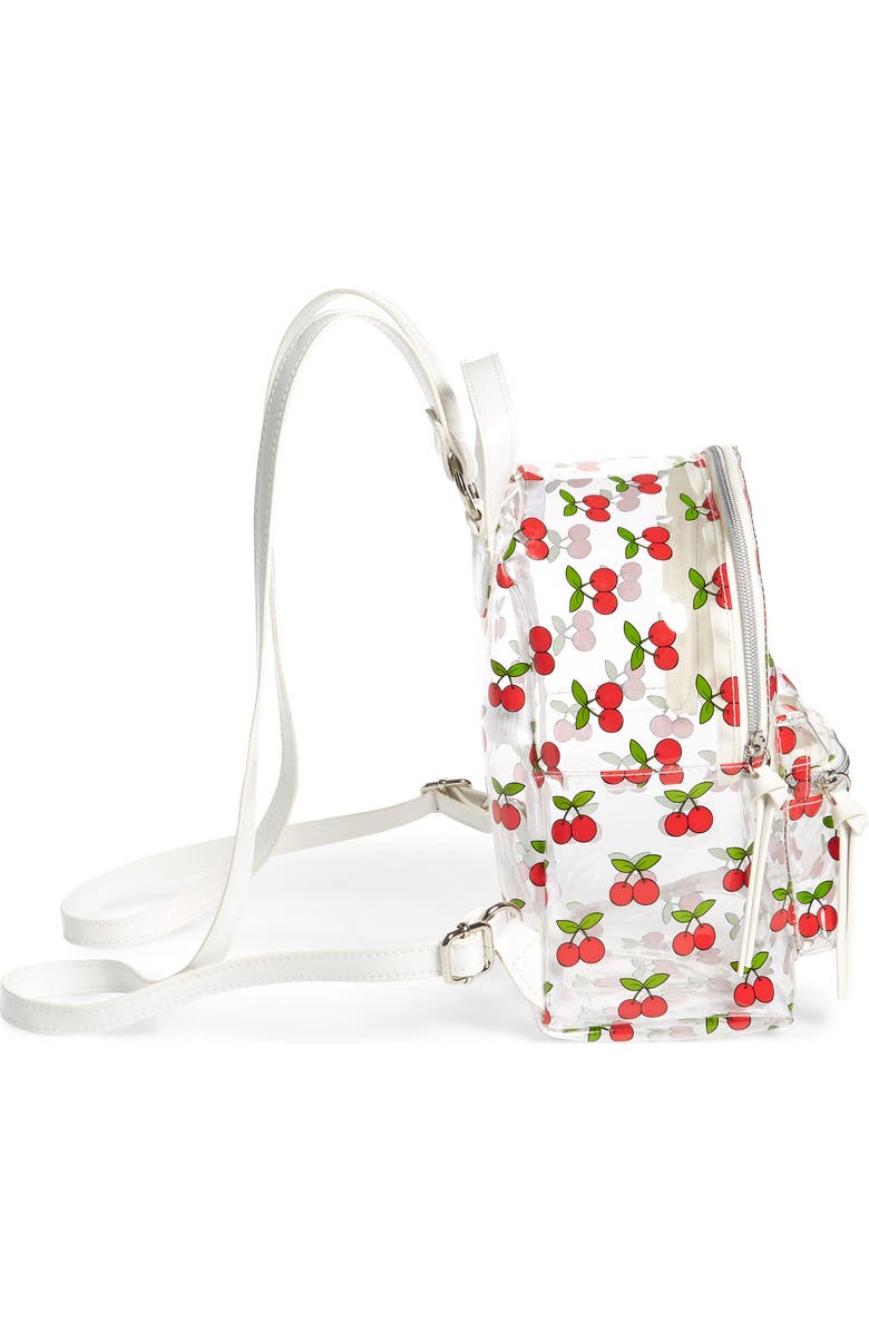 BP. Transparent Cherry Print Mini Convertible Backpack, Alternate, color,