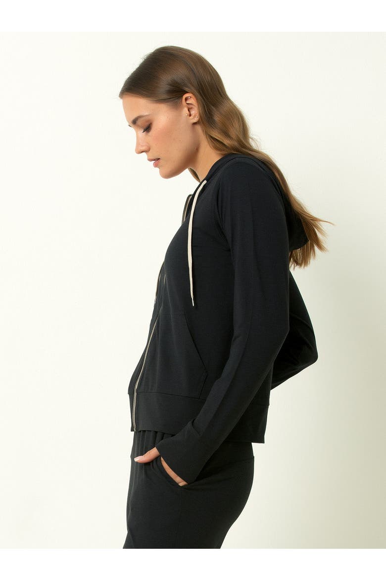 Lightweight Full-Zip Hoodie, Alternate, color, Heather Oat