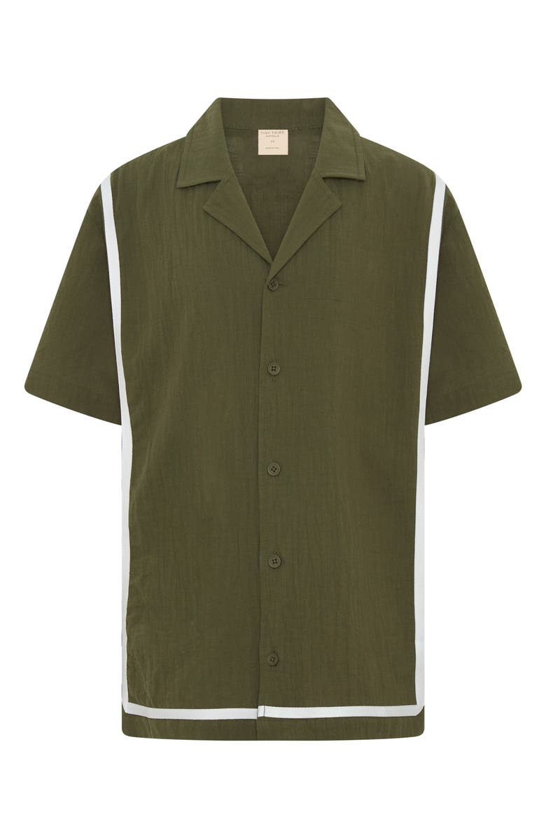 TINY TRIBE Kids' Cotton Camp Shirt, Main, color, Olive