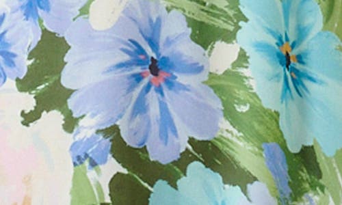Estelle Aqua Floral A-line Dress