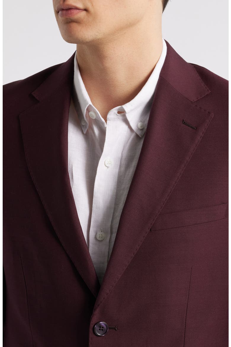 Matteo Slim Fit Burgundy Wool Suit, Alternate, color, MERLOT