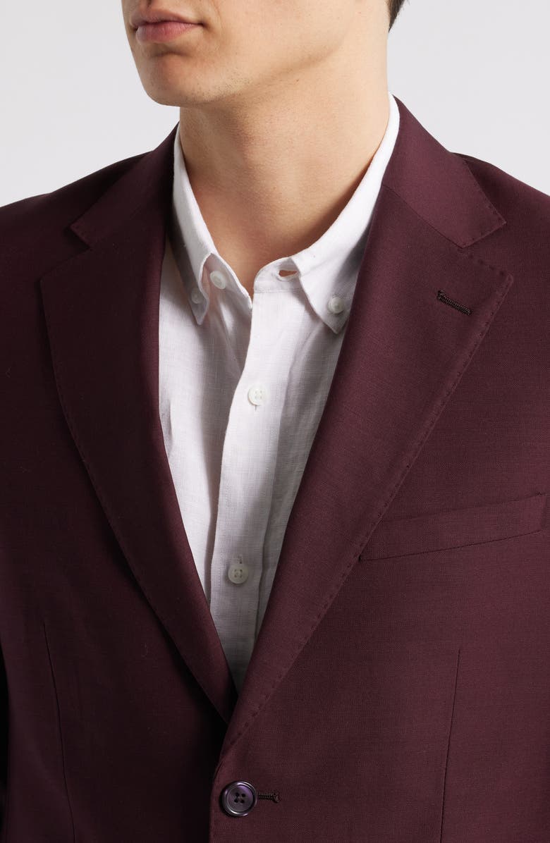 Matteo Slim Fit Burgundy Wool Suit