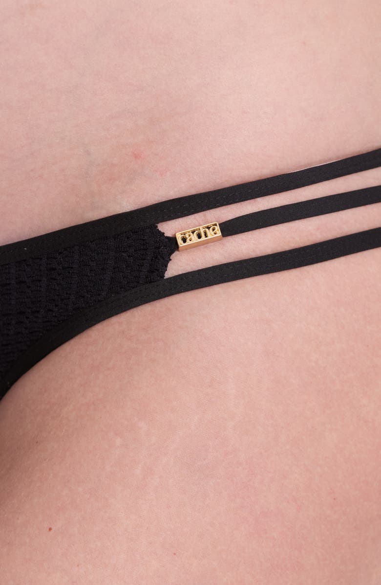 Cache Coeur Milos Triangle Maternity Bikini, Alternate, color, Black