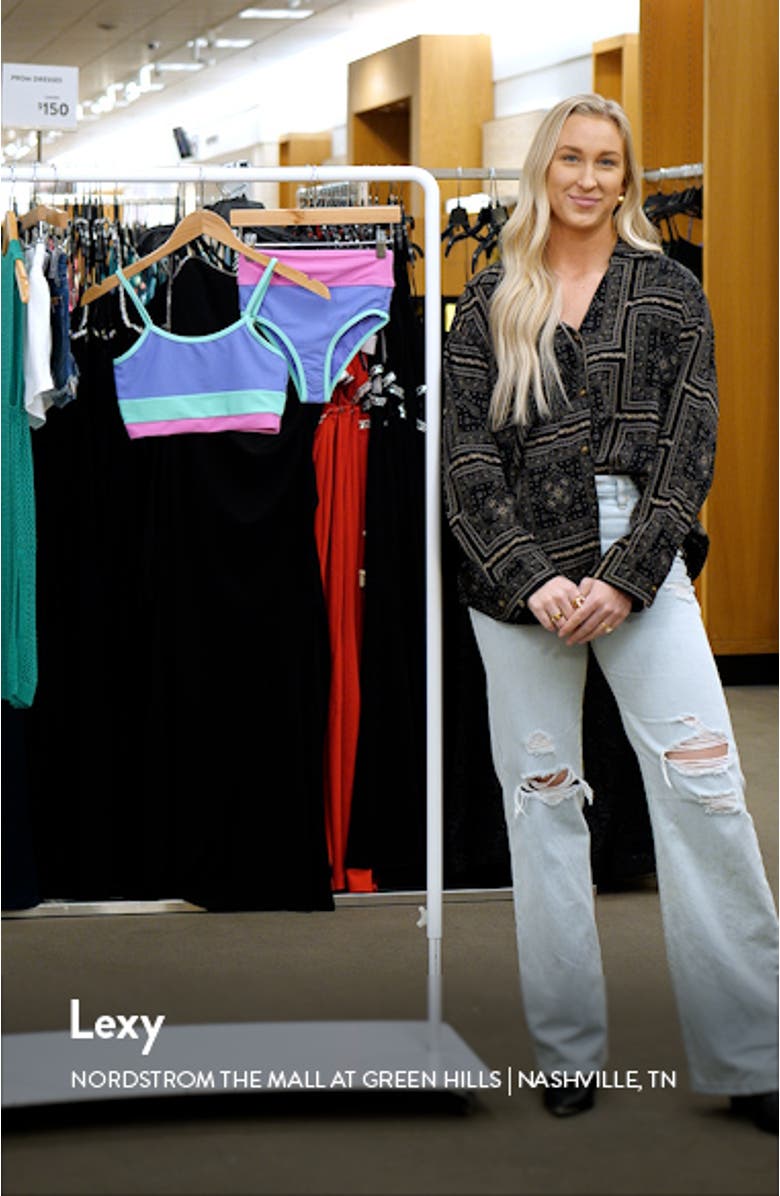 Kids' Little Eva & Emmie Colorblock Rib Two-Piece Swimsuit, sales video thumbnail