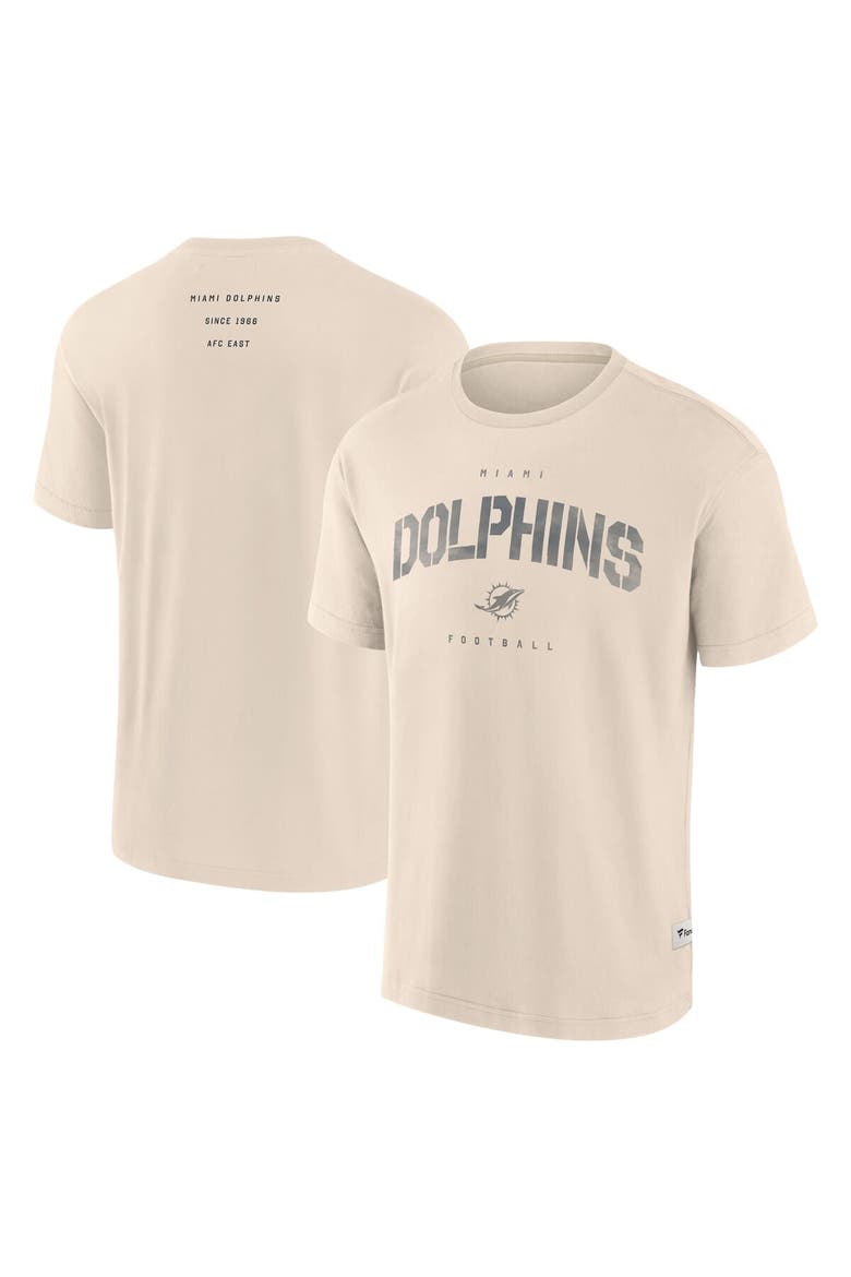 Men's Fanatics Cream Miami Dolphins Elements Weathered Tonal Future Ground T-Shirt, Alternate, color, Cream