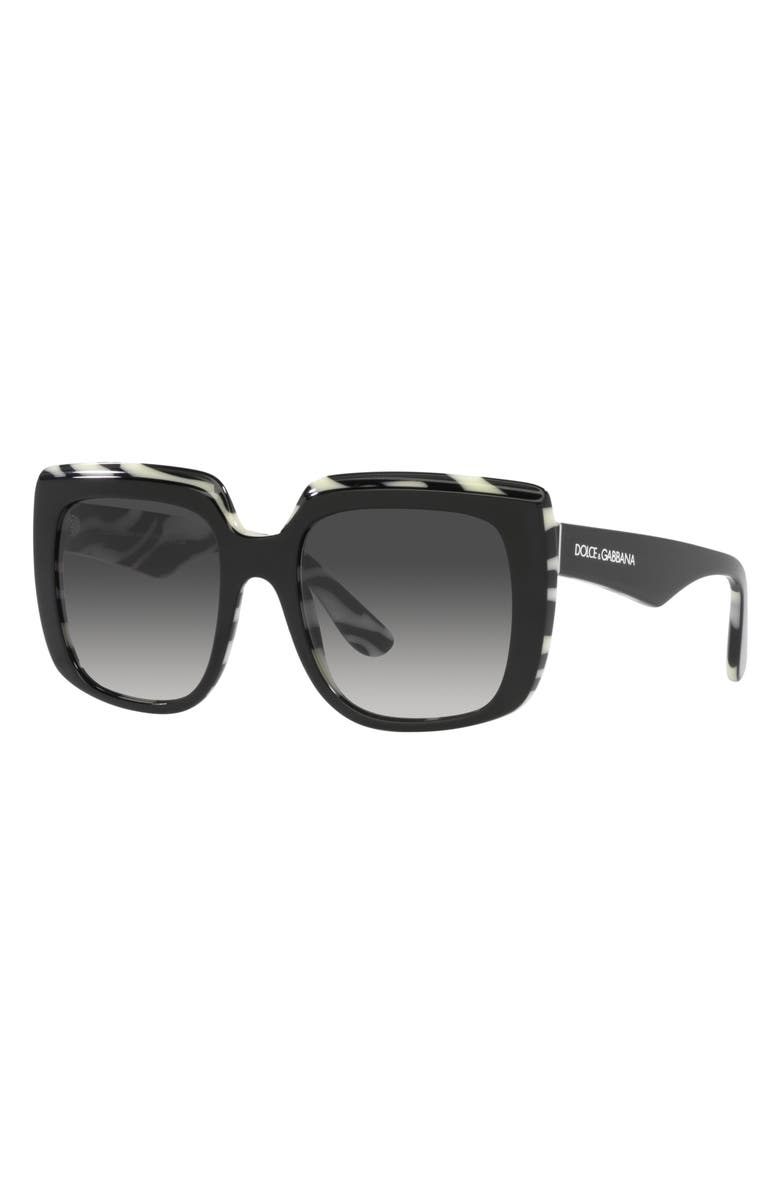 Dolce&Gabbana 54mm Gradient Square Sunglasses, Alternate, color,