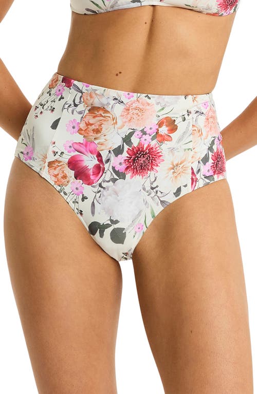 Sea Level Belle Paneled High Waist Bikini Bottoms in Coconut  product