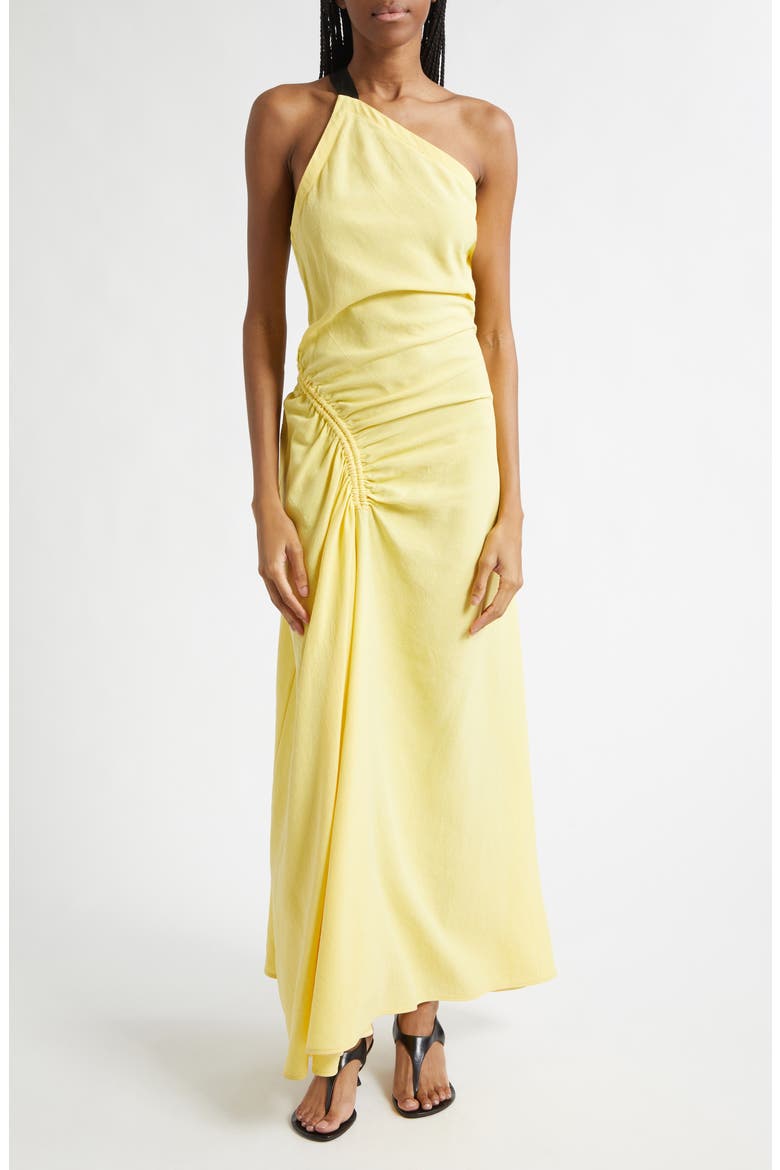 one shoulder crinkle dress Proenza Schouler Sirena Dress | Yellow | Size 10