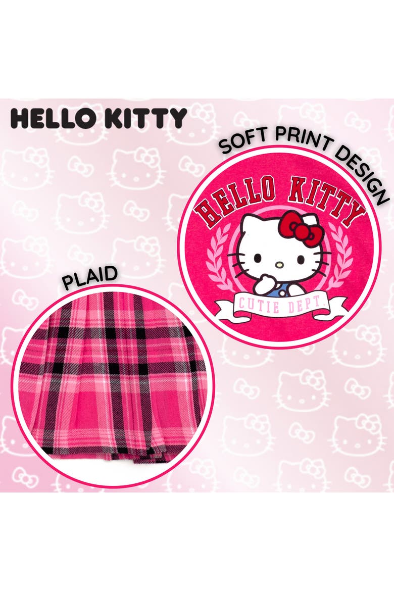 Fleece Pleated Dress, Alternate, color, Hello Kitty Pink