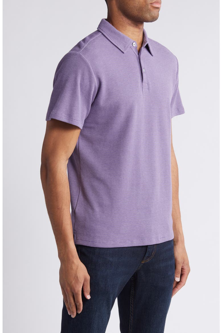 Cloverdale Waffle Knit Polo, Alternate, color, PURPLE