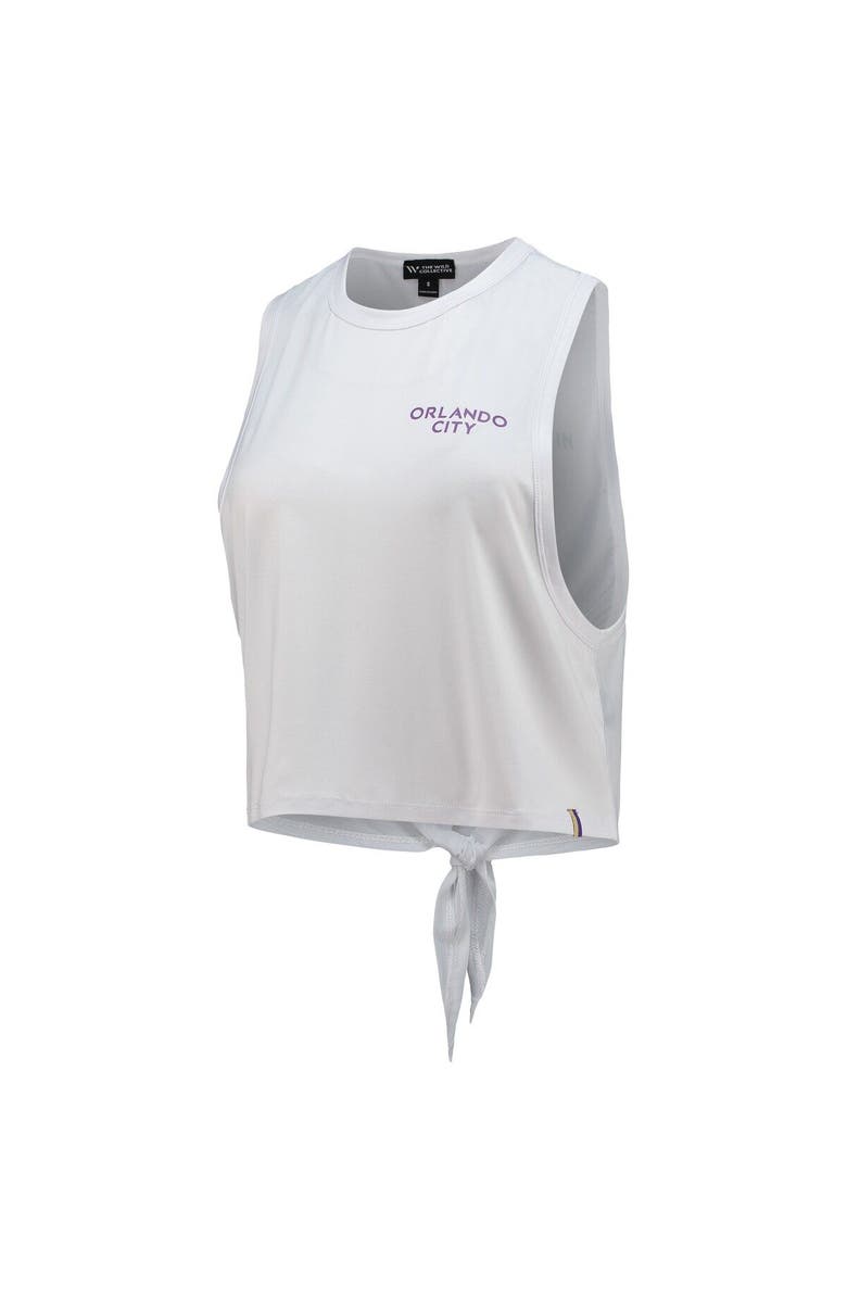 THE WILD COLLECTIVE Women's The Wild Collective White Orlando City SC Twist Back Tank Top, Alternate, color, White