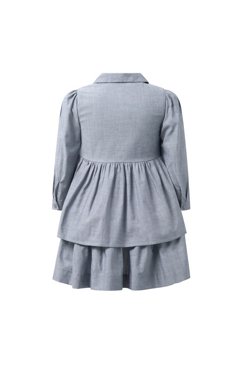 Chambray Shirt Dress, Alternate, color, Navy