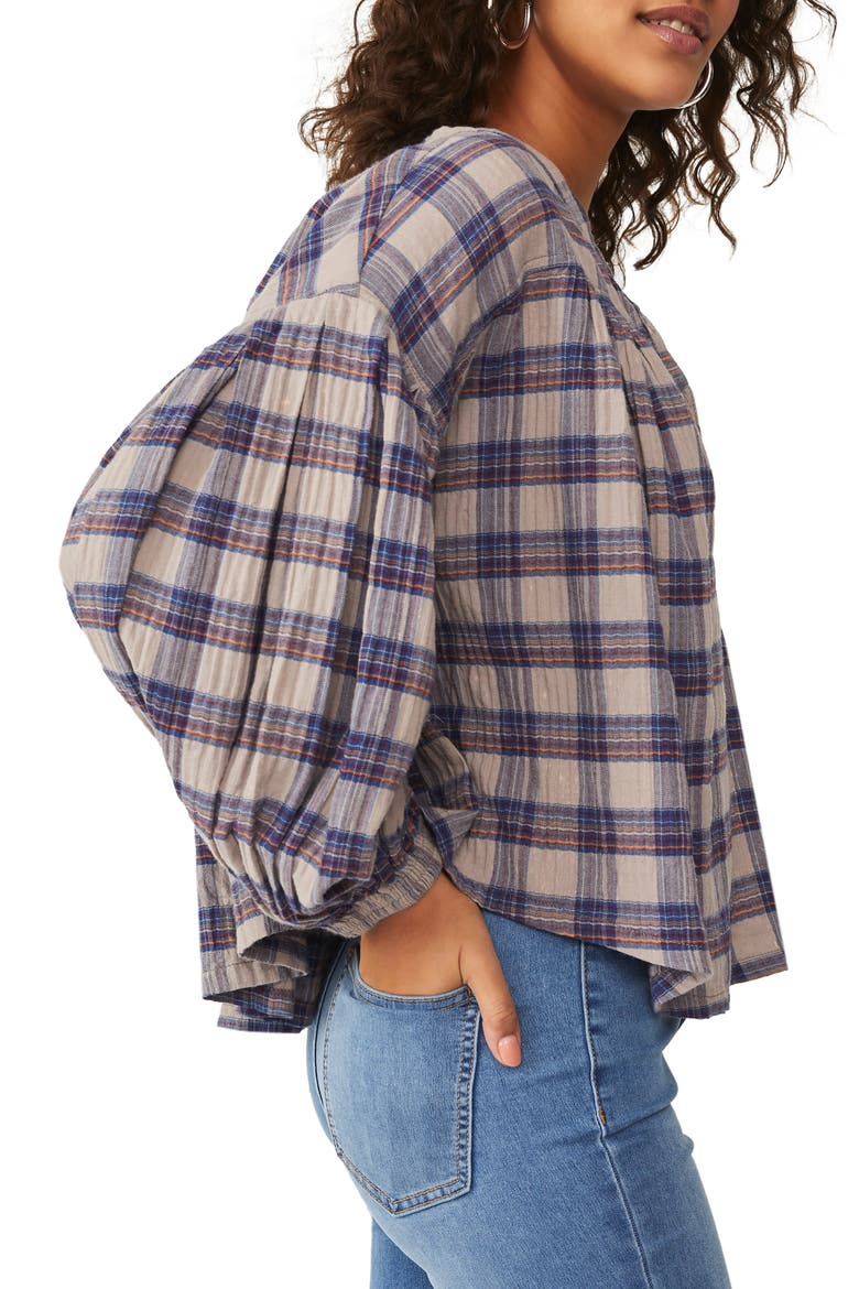 Jessi Plaid Top, Alternate, color, GREY COMBO