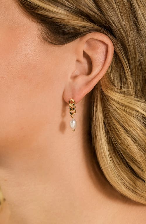 Sterling Forever Hana Chain Drop Earrings In Gold