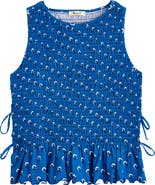 Madewell Side Tie Smocked Tank