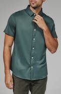 7 Diamonds Owen Solid Short Sleeve Performance Button-Up Shirt