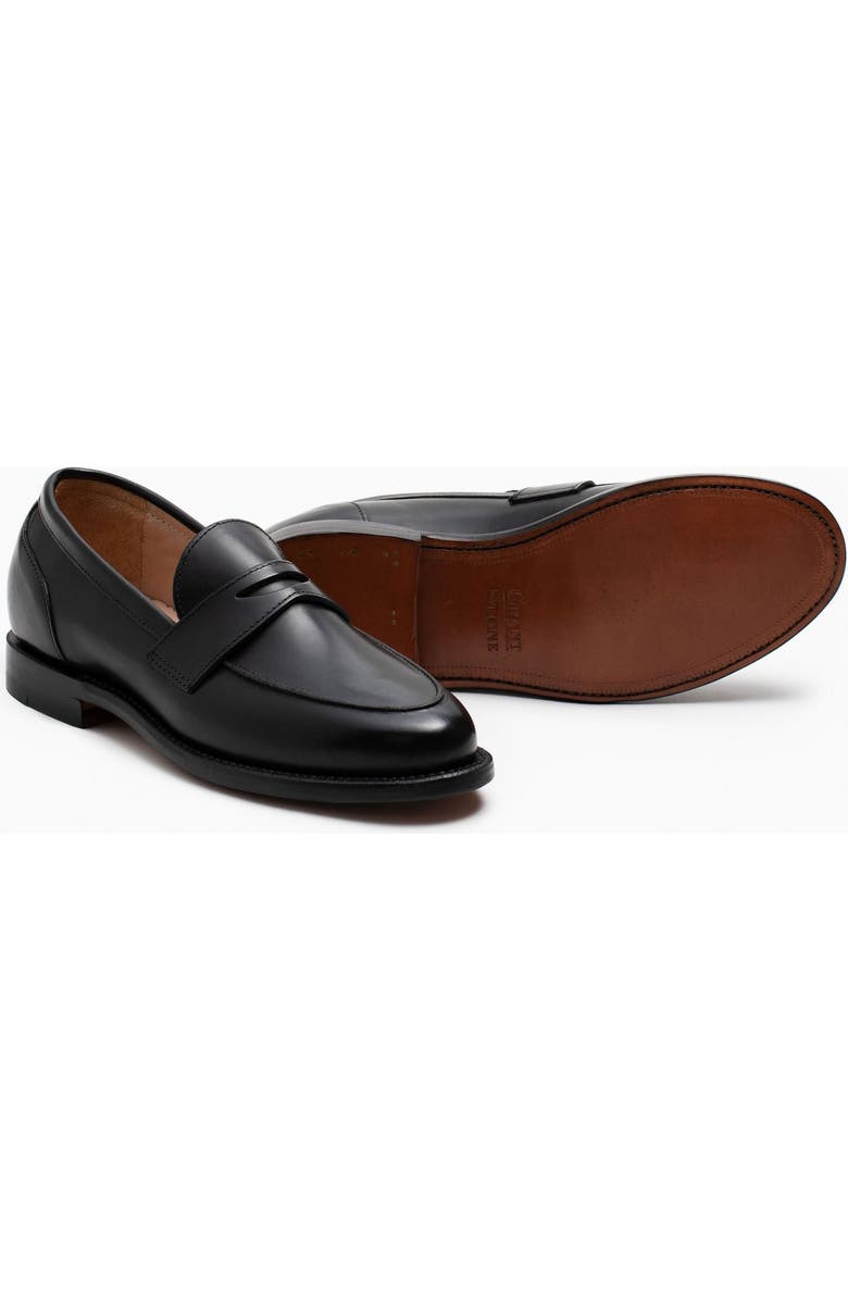 Grant Stone Clara Penny Loafer, Alternate, color, Black Calf
