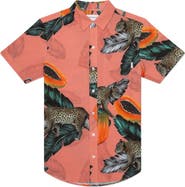 MAVRANS Tailored Fit Fruta Bomba Waterproof Short Sleeve Performance Button-Up Shirt