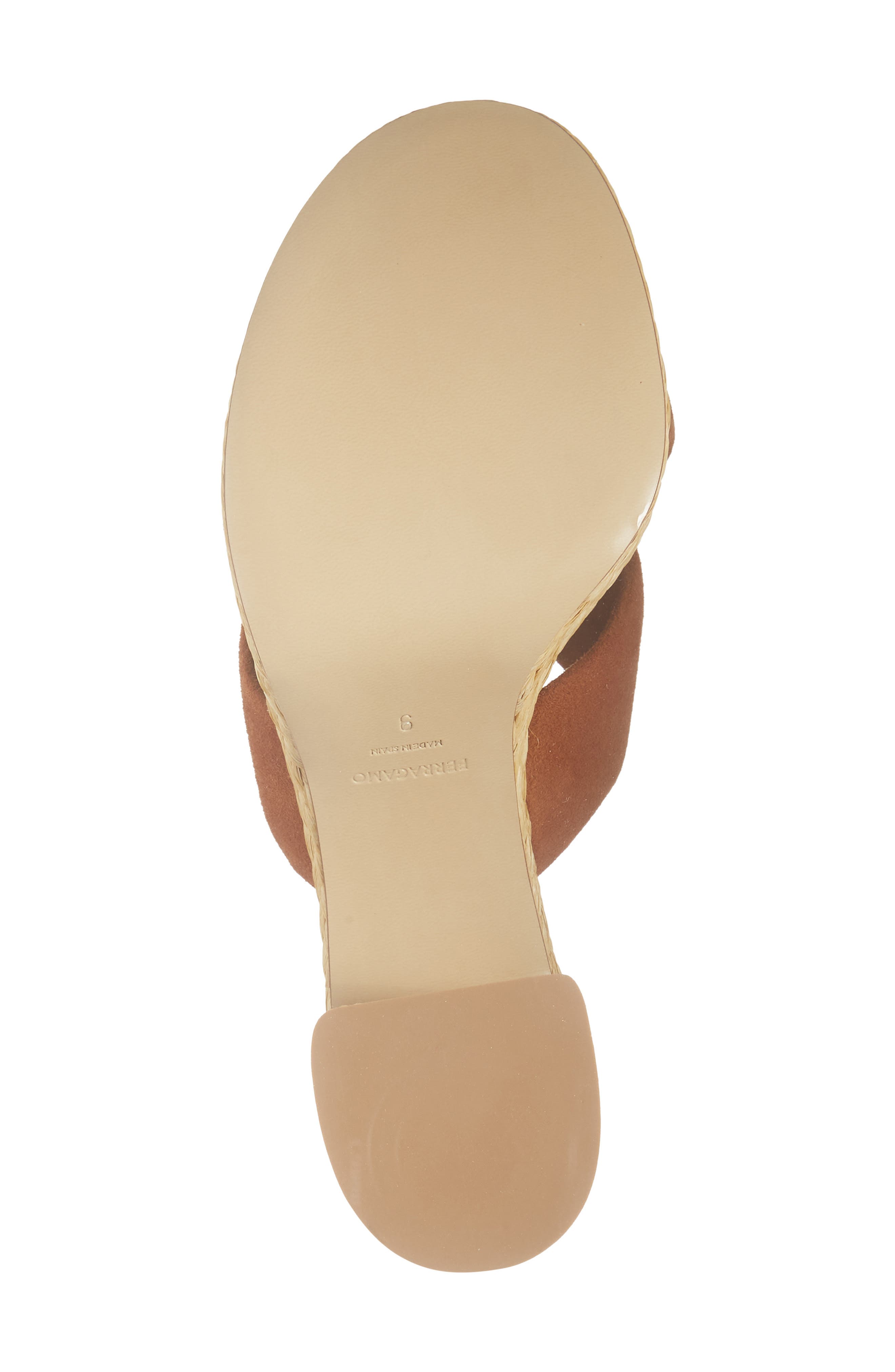 FERRAGAMO Douglas Platform Slide Sandal, Alternate, color, Tan Suede