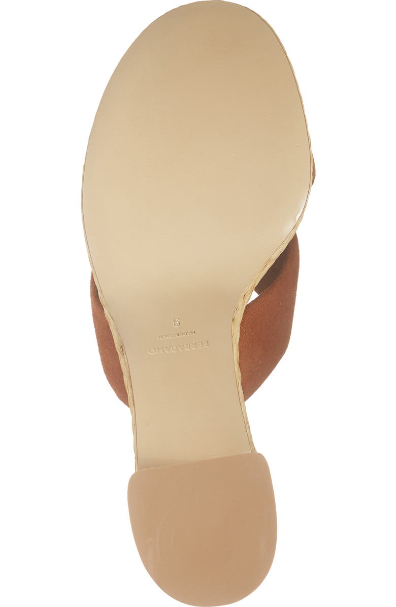 FERRAGAMO Douglas Platform Slide Sandal, Alternate, color, Tan Suede