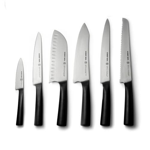 Schmidt Brothers Cutlery Carbon 6, 7-piece Knife Block Set In Brown