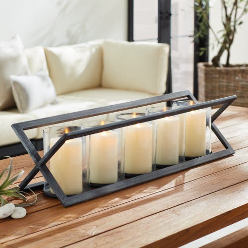 Napa Home & Garden Baxton 5-pillar Candle Holder In Black