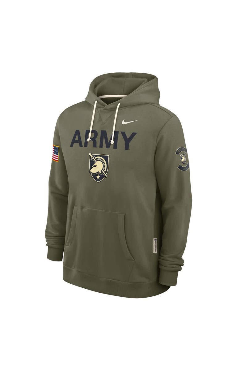 Nike Men's Nike Olive Army Black Knights 2025 Military Appreciation Dri-FIT Hoodie, Alternate, color, 
