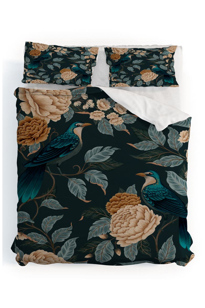Duvet Cover & Shams Set, Main, color, BLACK