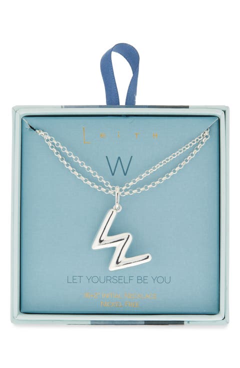 Lowercase Initial Bubble Pendant Necklace