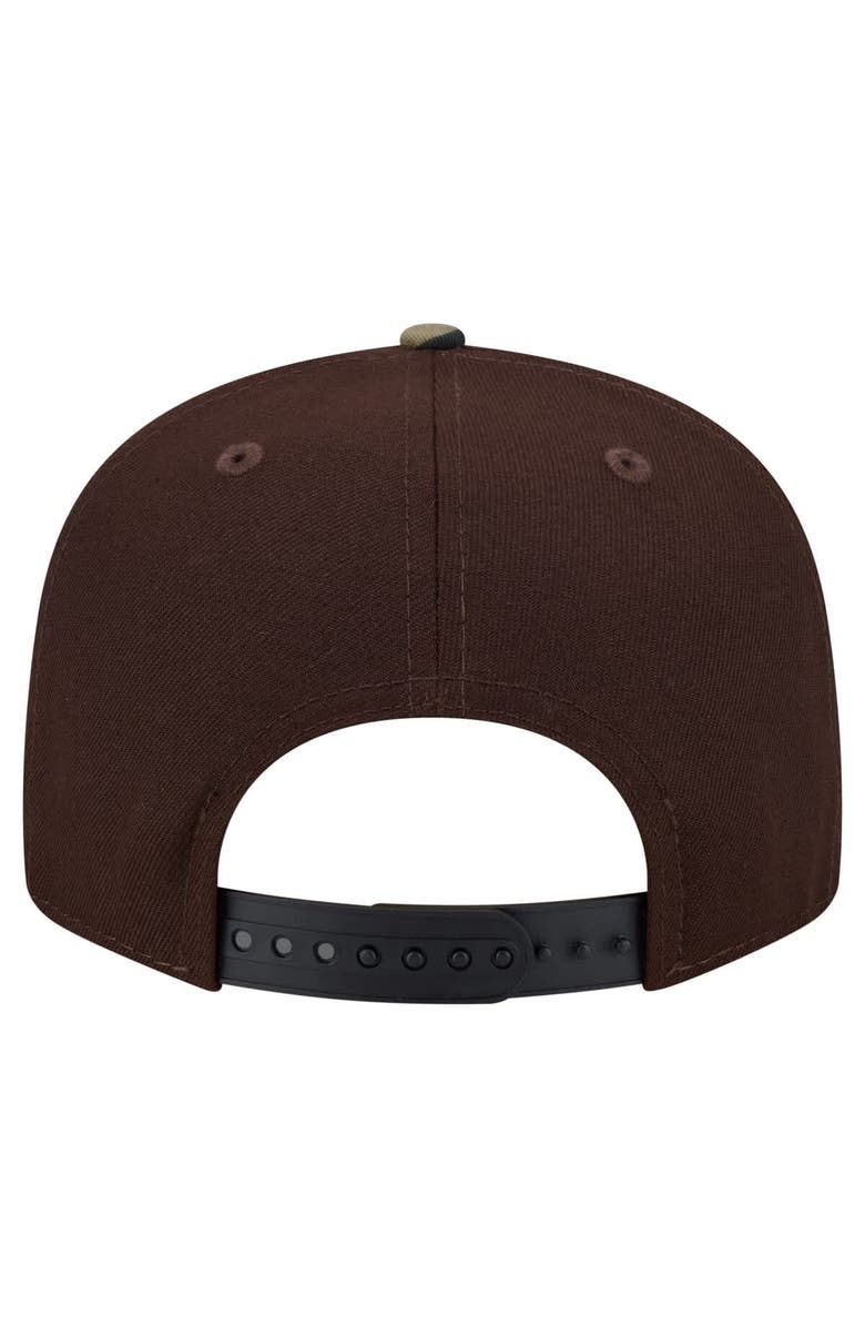 New Era Men's New Era Dark Brown Buffalo Bills Burnt Wood Camo 9FIFTY Snapback Hat, Alternate, color, Dark Brown