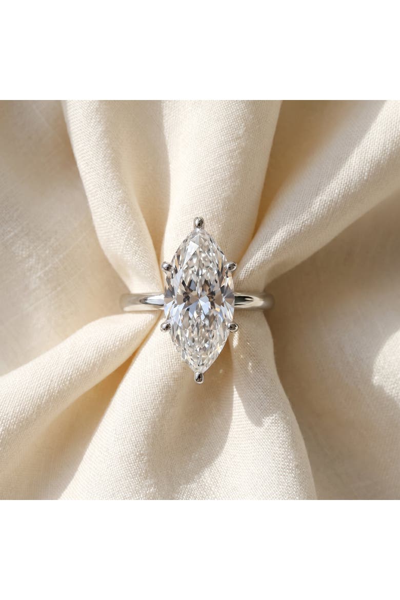 Certified 6Ct Marquise Solitaire Diamond Engagement Ring 14k Gold Lab Grown, Alternate, color, 14k White Gold