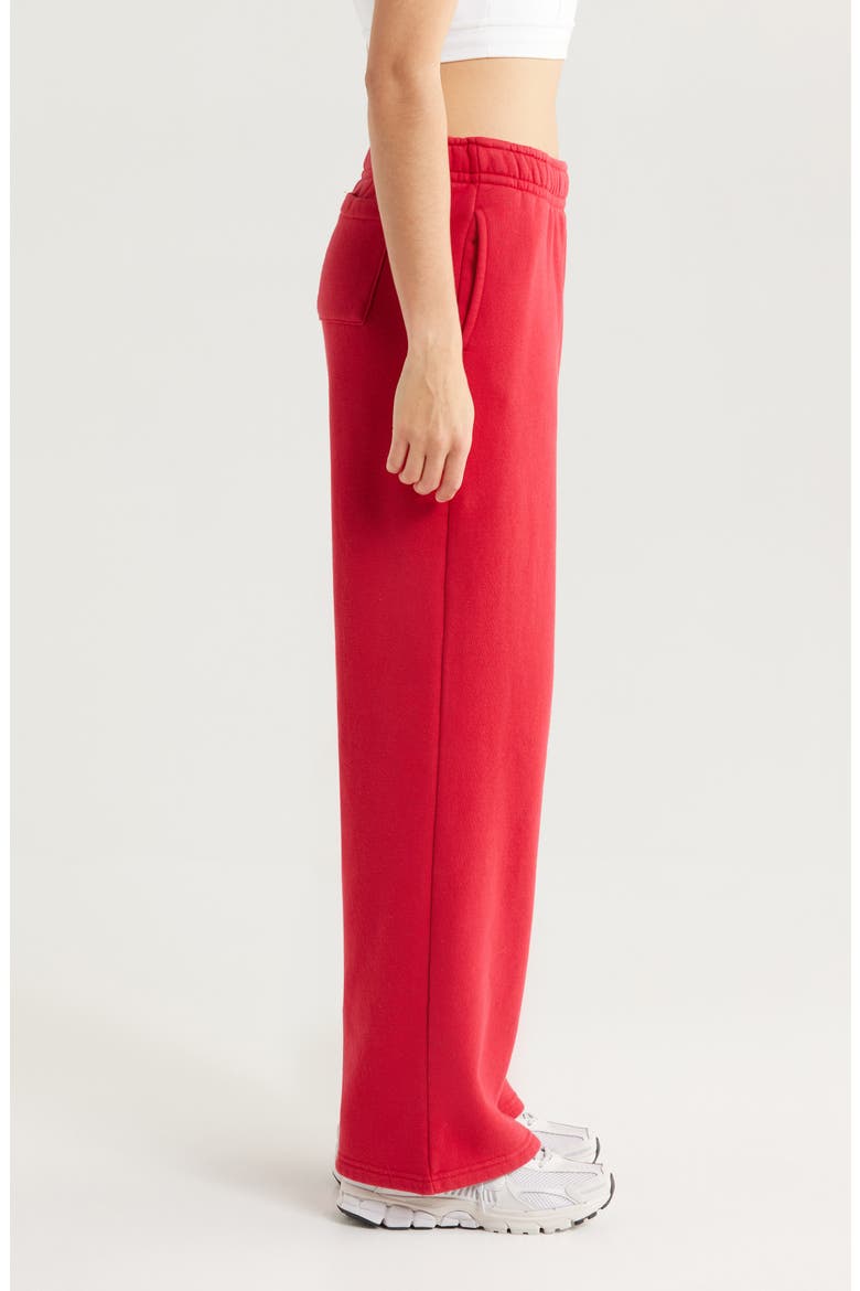 Denim 18 Appliqué Baggy Sweatpants, Alternate, color, RED