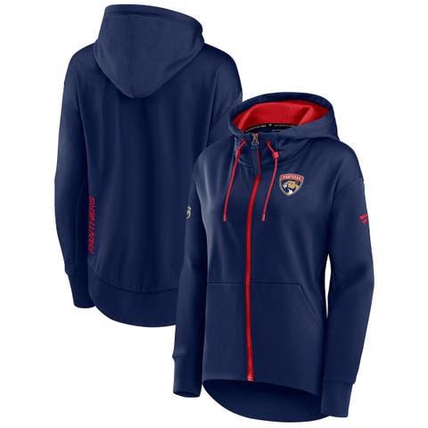 Women's Fanatics Branded Navy Florida Panthers Authentic Pro Rink Full-Zip Hoodie