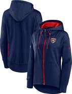 FANATICS Women's Fanatics Branded Navy Florida Panthers Authentic Pro Rink Full-Zip Hoodie