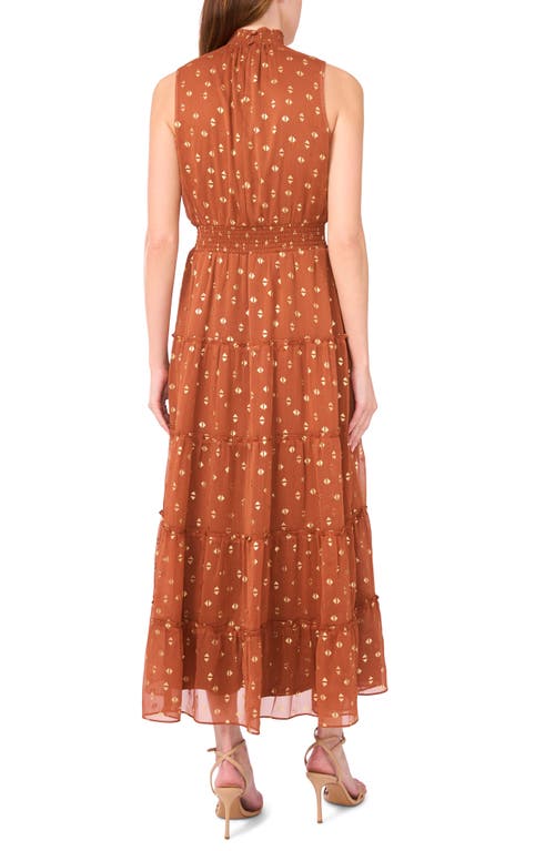 Halogen ® Tiered Maxi Smocked Maxi Dress In Brown