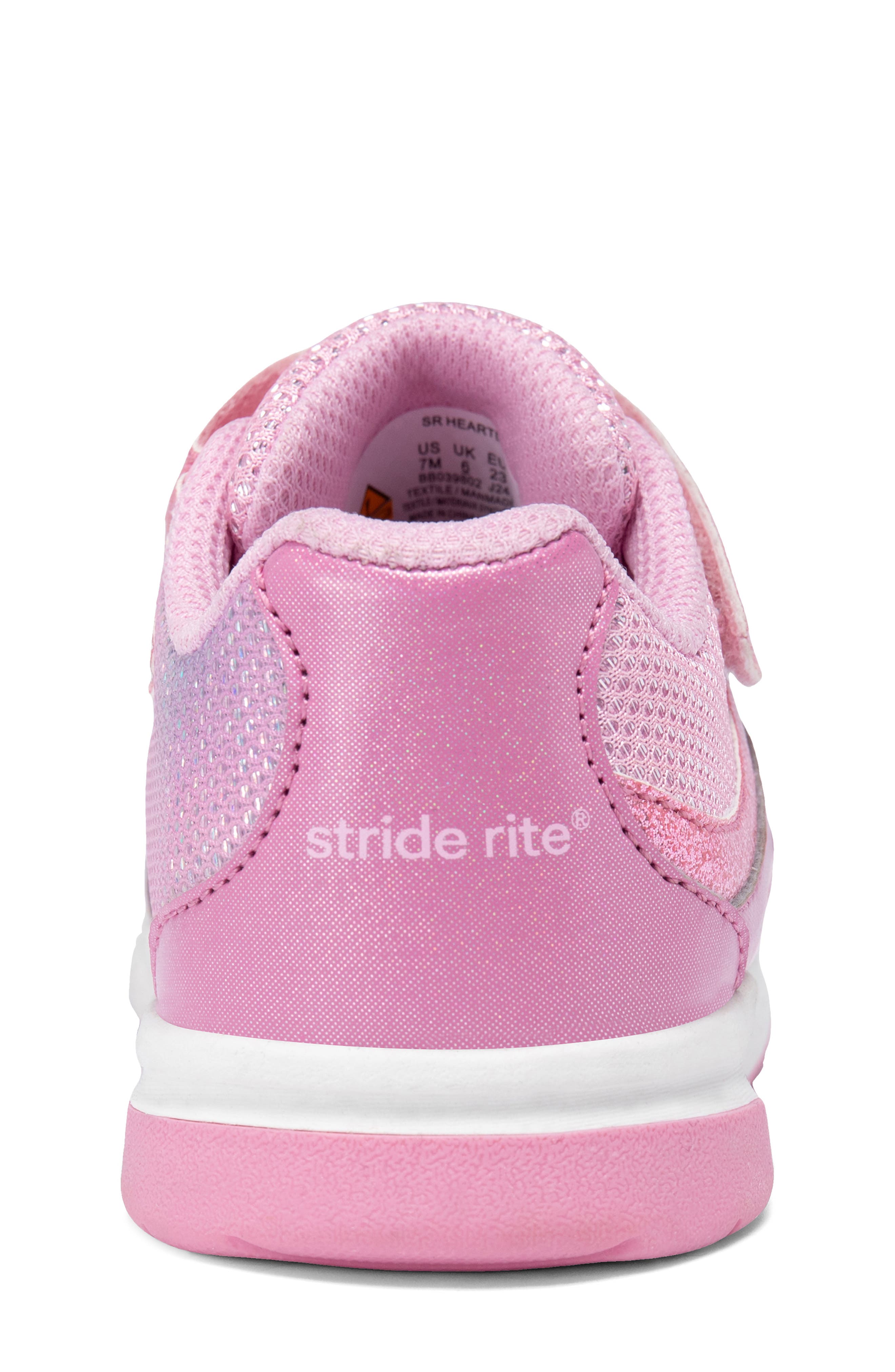 Stride Rite Kids' Lighted Heart Sneaker, Alternate, color, Pink