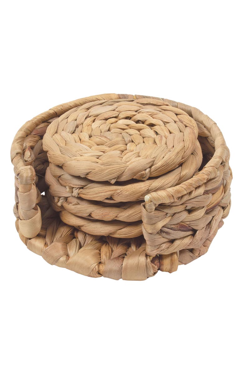 8 OAK LANE Set of 4 Woven Coasters, Main, color, Natural Multi