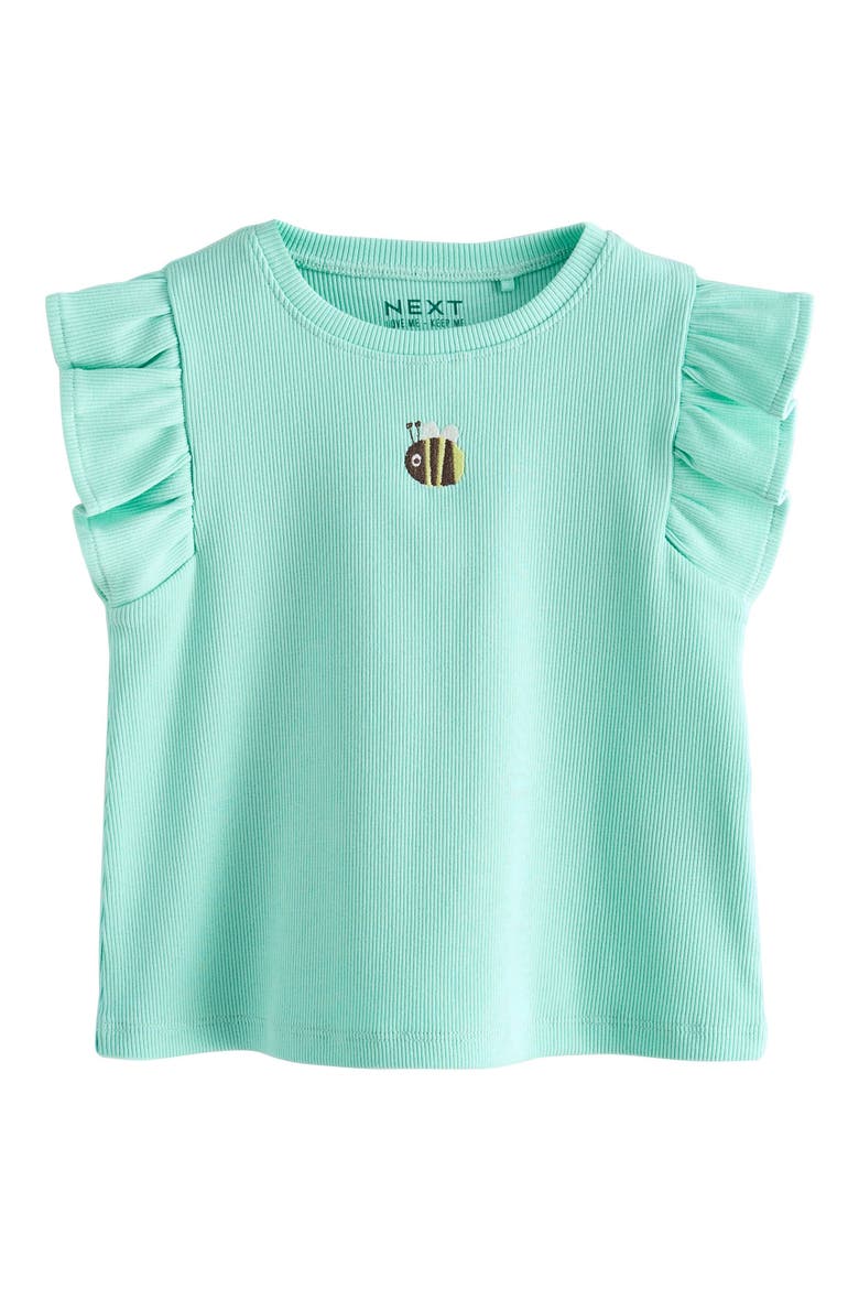 Kids' Assorted 5-Pack Frill Sleeve Graphic Cotton Blend T-Shirts, Alternate, color, PINK MULTI