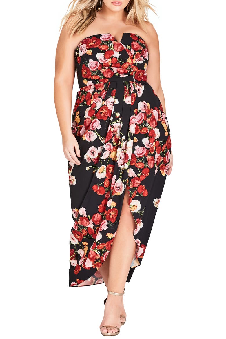 Valentina Strapless Maxi Dress, Main, color, VALENTINA