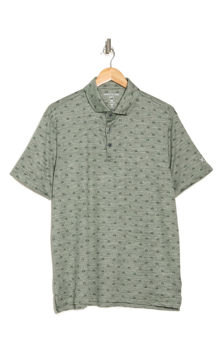 Kenneth Cole Space Dye Golf Print Polo, Alternate, color,