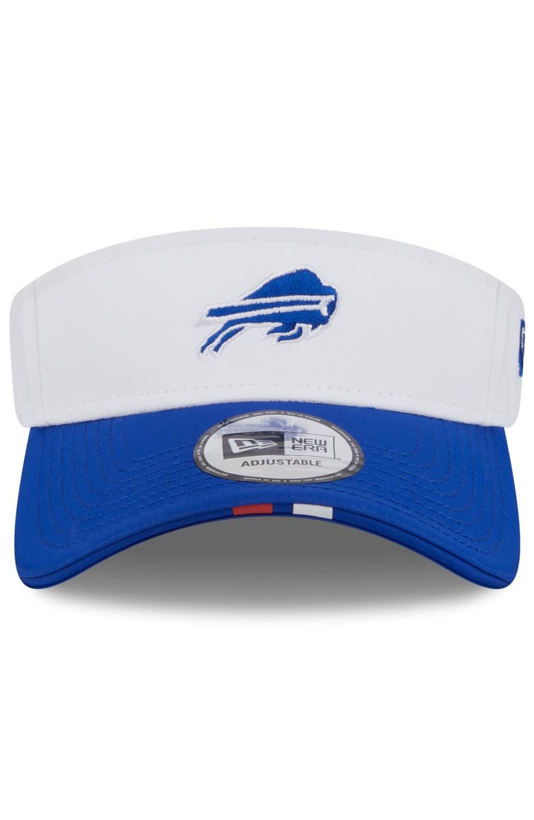 New Era Men's New Era White/Royal Buffalo Bills 2025 NFL Training Camp Adjustable Visor, Alternate, color, White