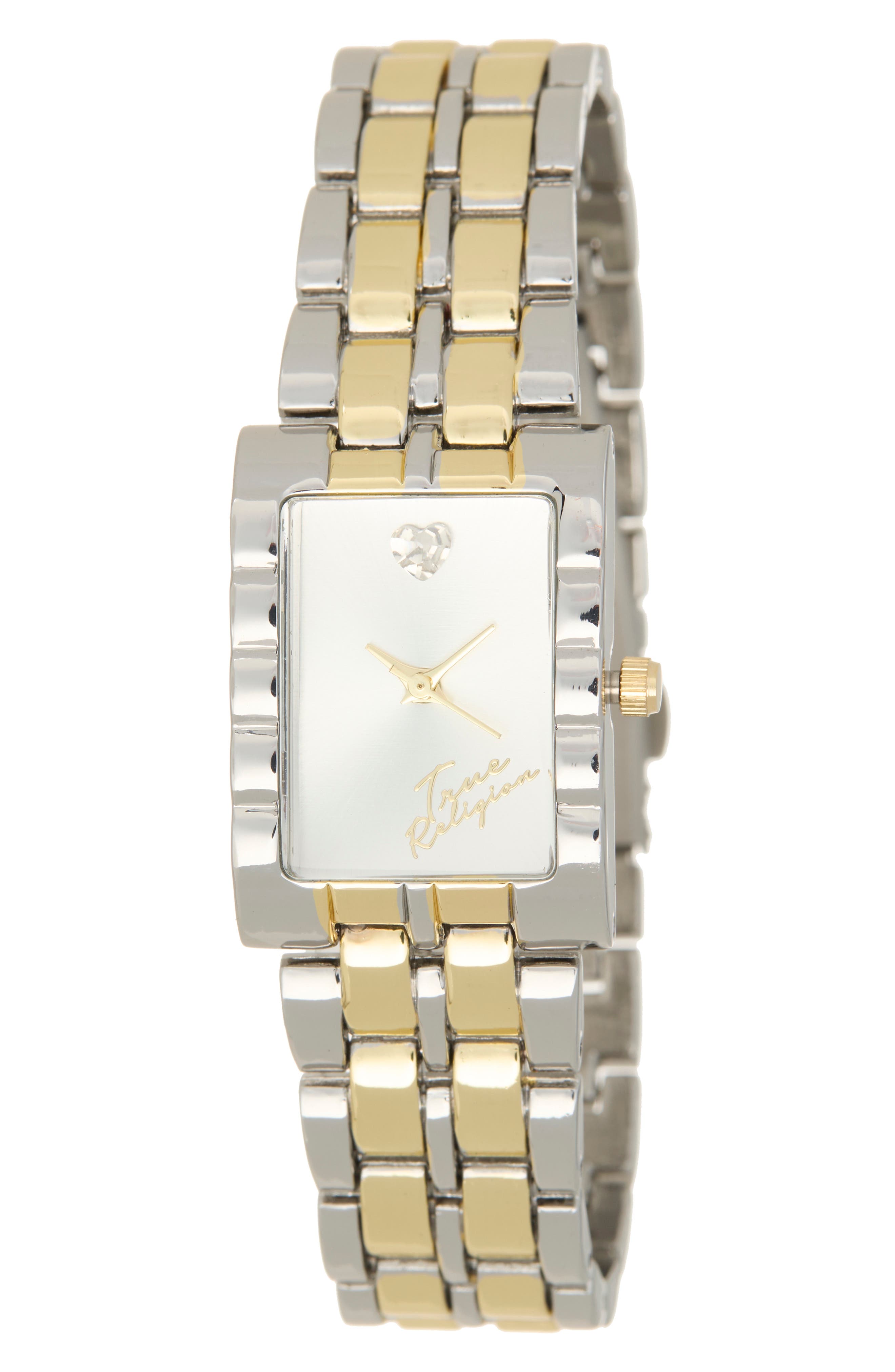True Religion Two-Tone Quartz Bracelet Watch, 14.5mm