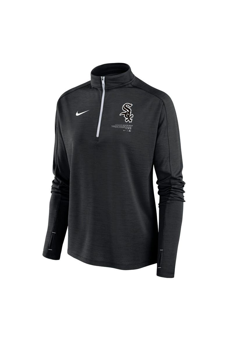 Women's Nike Black Chicago White Sox Pacer Quarter-Zip Top, Alternate, color, Black