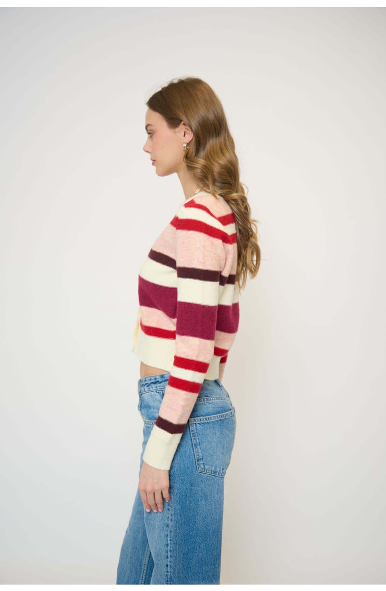 Central Park West Parker Striped Sweater, Alternate, color, 